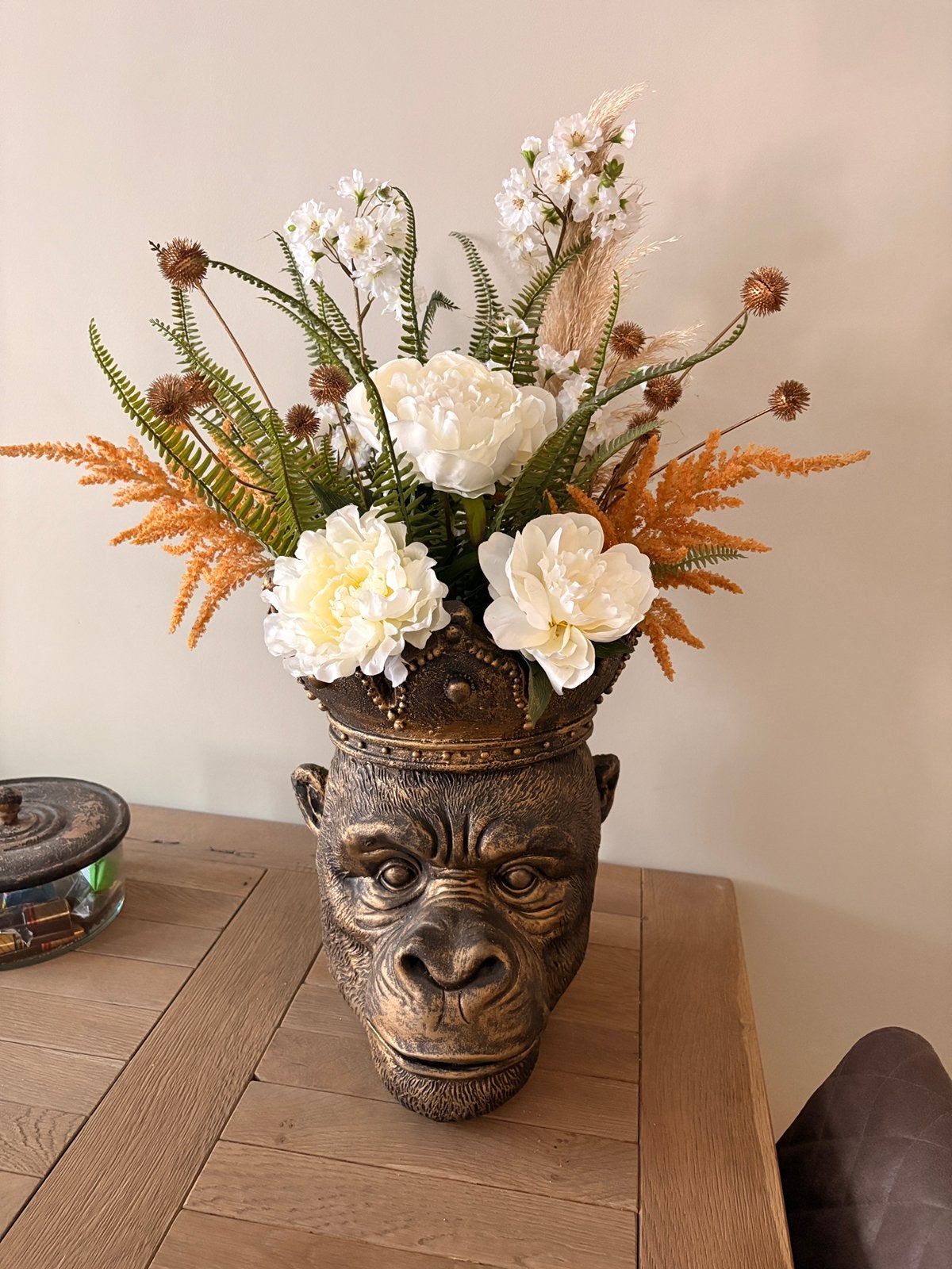 Leuke apenkop bloempot, Ophalen of Verzenden, Zo goed als nieuw