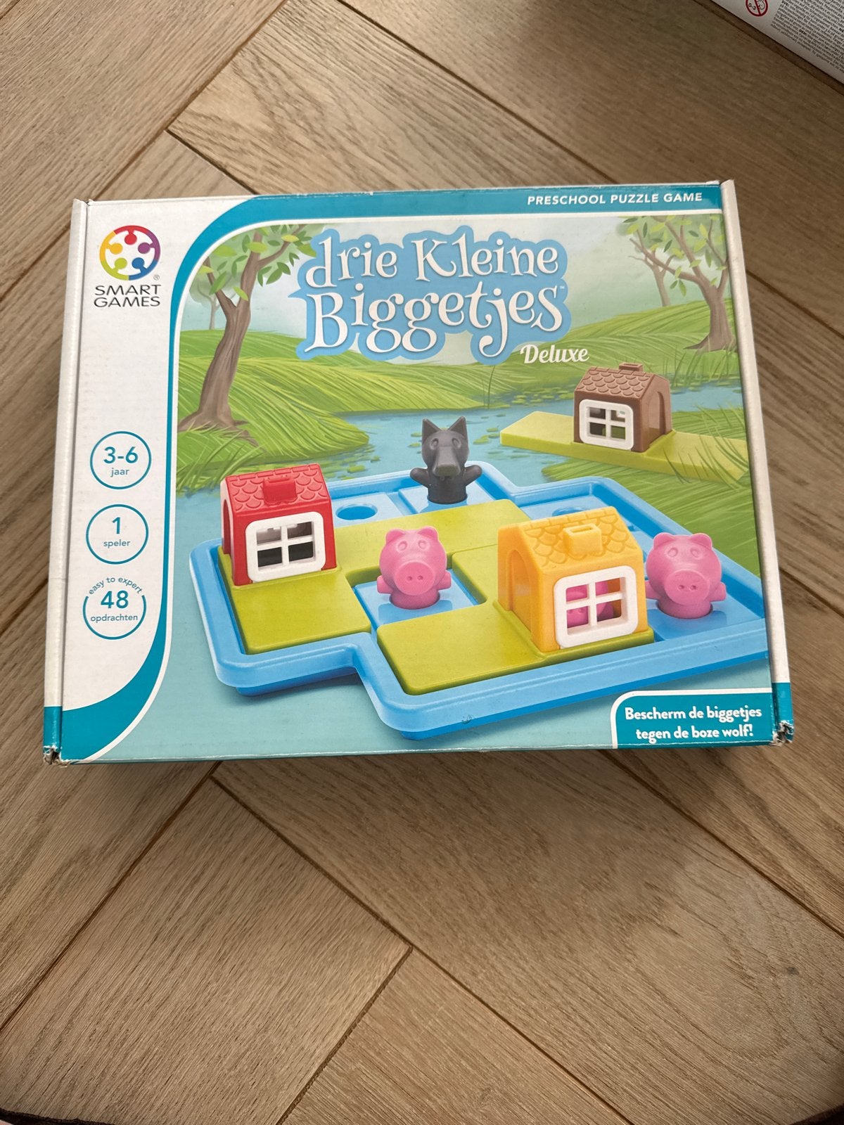 SmartGames Drie Kleine Biggetjes Deluxe Puzzelspel, Ophalen of Verzenden, Zo goed als nieuw, Puzzelen
