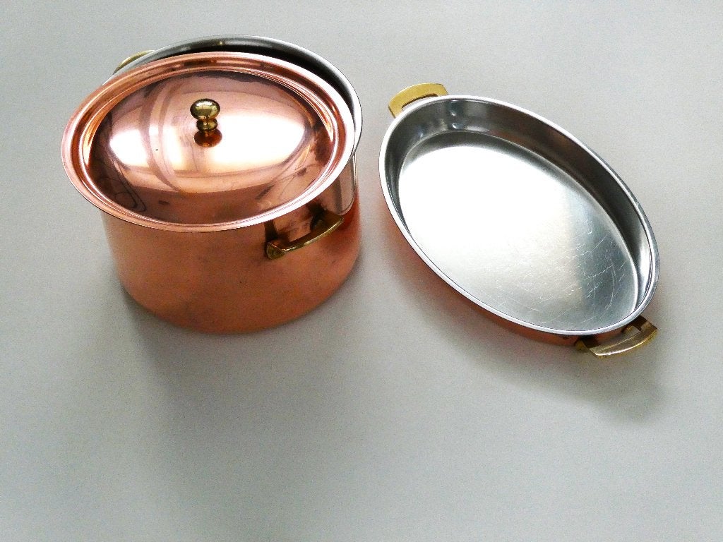 Twee pannen van het Zwitserse kwaliteitsmerk Spring-Culinox, Antiek en Kunst, Ophalen of Verzenden