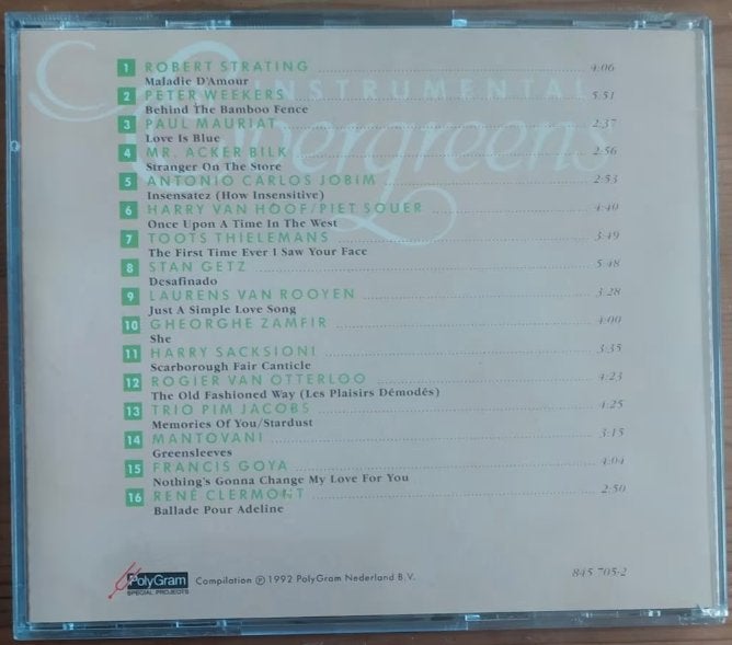 CD Instrumental Evergreens, Cd's en Dvd's, Cd's | Instrumentaal, Zo goed als nieuw, Easy listening, Overige typen, Inclusief doosje