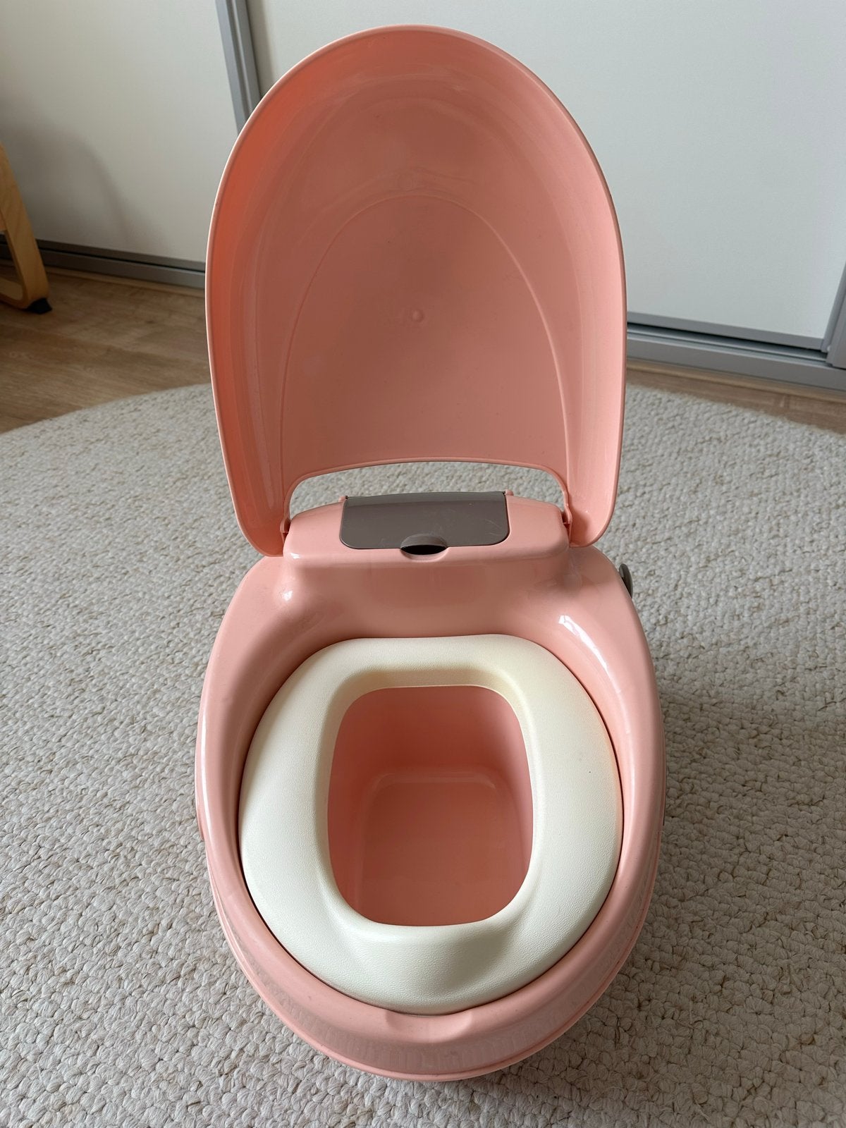 Roze 2-in-1 Potje/WC-verkleiner met zacht zitje, Ophalen, Gebruikt