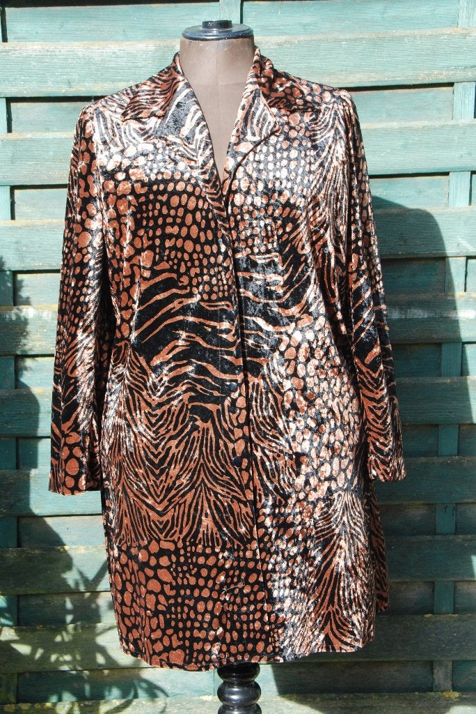 Lange blouse tuniek met tijgerprint Edgar Vos mt 44 / 46, Kleding | Dames, Blouses en Tunieken, Verzenden, Gedragen, Maat 42/44 (L)