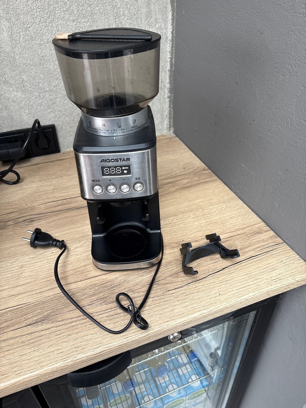 Koffiebonen maler, Ophalen, Koffiemolen