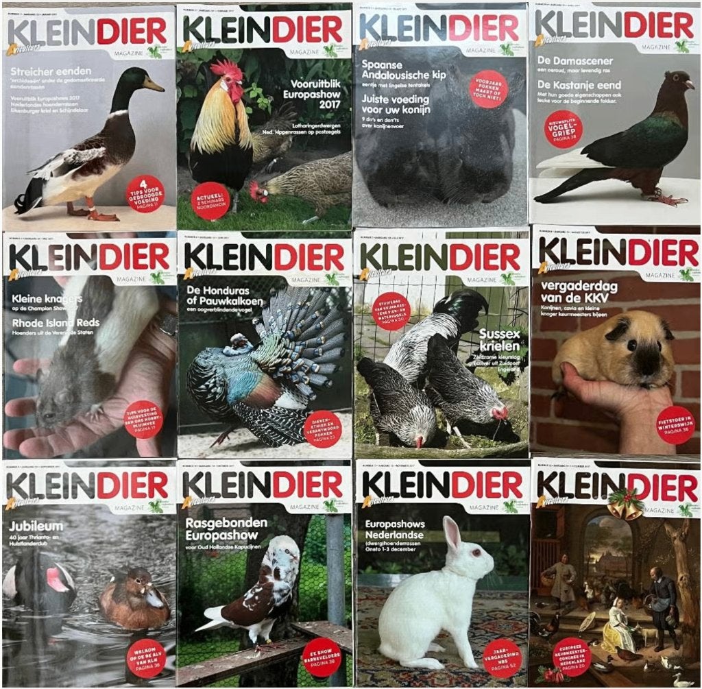 Kleindier Magazine - jaargang 2017 (compleet), Ophalen of Verzenden, Zo goed als nieuw