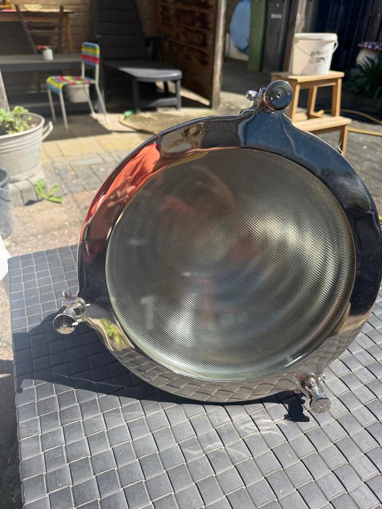 Nieuwe chromen scheepslamp / buitenlamp, Ophalen of Verzenden, Zo goed als nieuw
