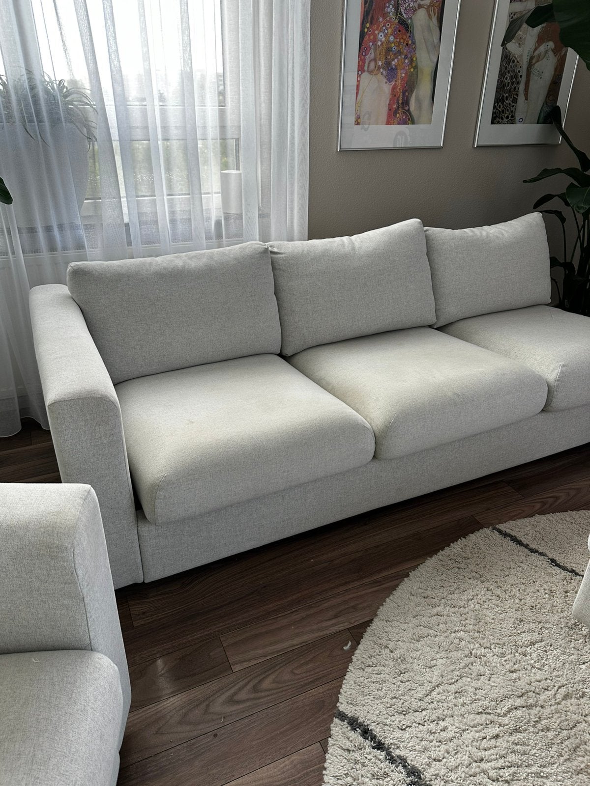 Hoezen voor Vimle (Ikea) 3zits-bank , 2 stoelen en poef, Ophalen, Gebruikt, 125 cm of meer, Rechthoekig