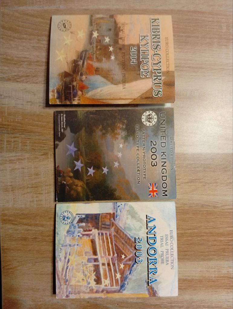3 euro collectie pattern muntensets Cyprus,Andorra en UK, Ophalen of Verzenden, Overige landen, Overige waardes