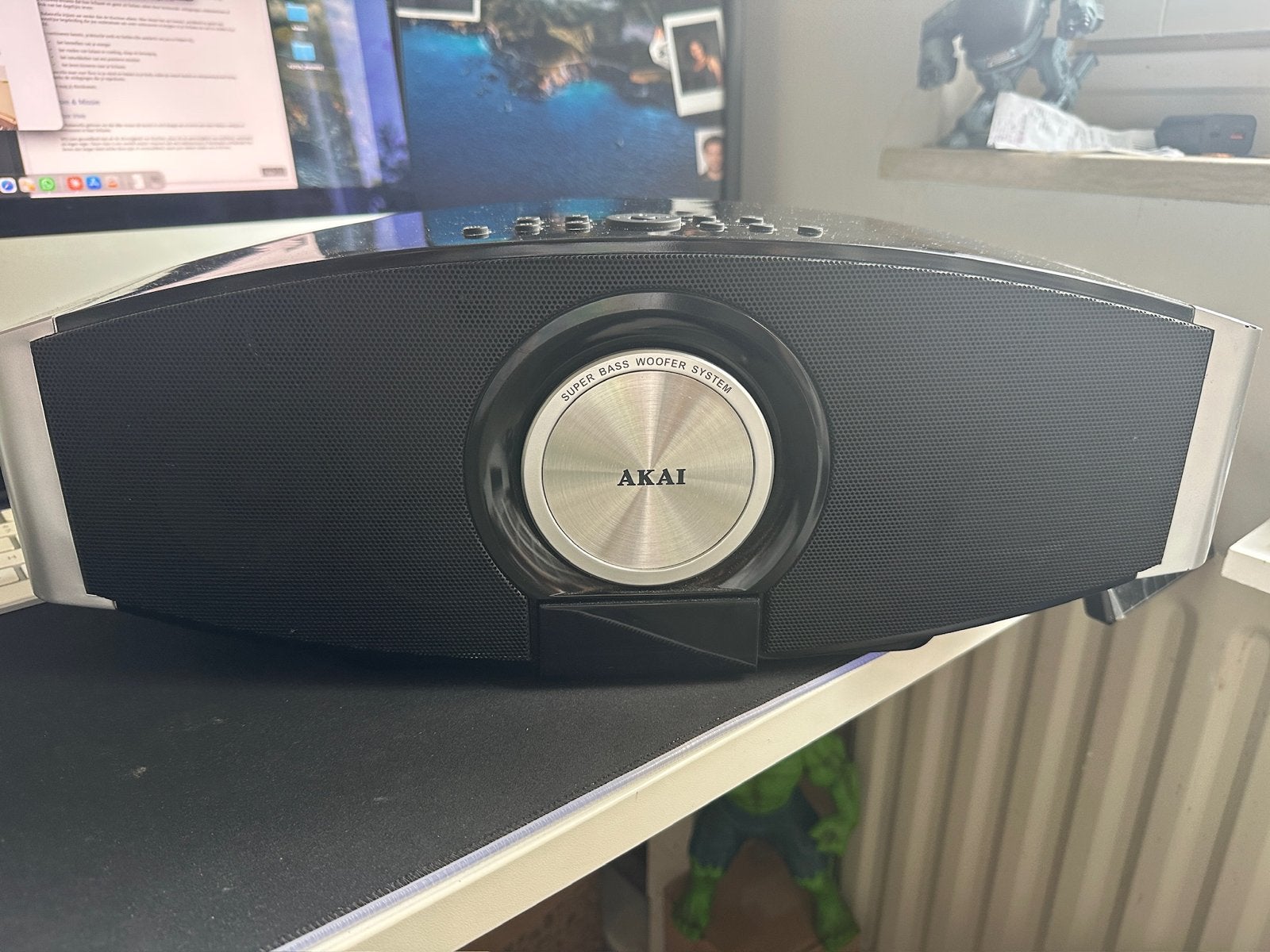 Akai Soundbox ASB550I met iPod-aansluiting, Gebruikt, Tuner of Radio, MP3-aansluiting, Ophalen of Verzenden