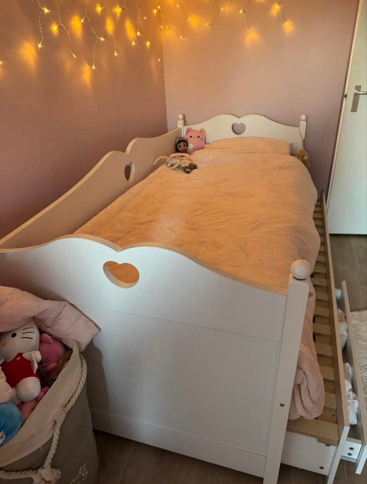 Bedbank Emma. MOET SNEL WEG!, Ophalen, 85 tot 100 cm, Gebruikt, Lattenbodem