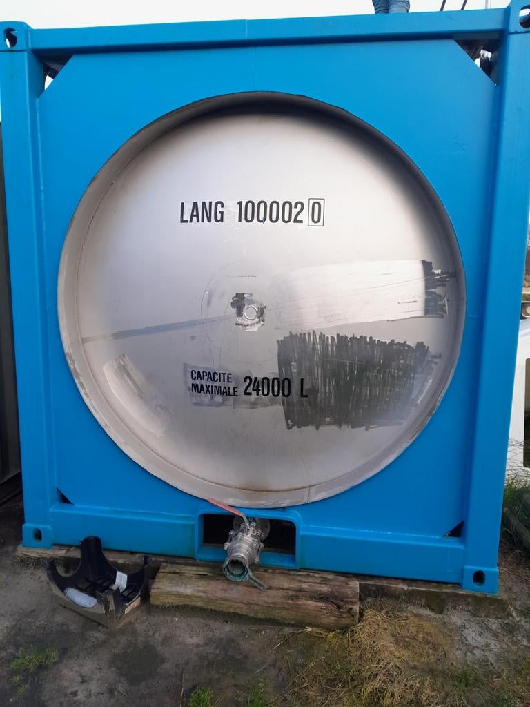Rvs tank container 24000 liter, Zakelijke goederen, Ophalen of Verzenden