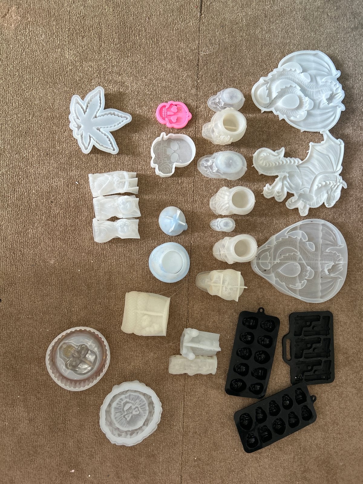 Diverse siliconen mallen voor knutselprojecten, Fantasie, Gebruikt, Meerkleurig, Ophalen of Verzenden