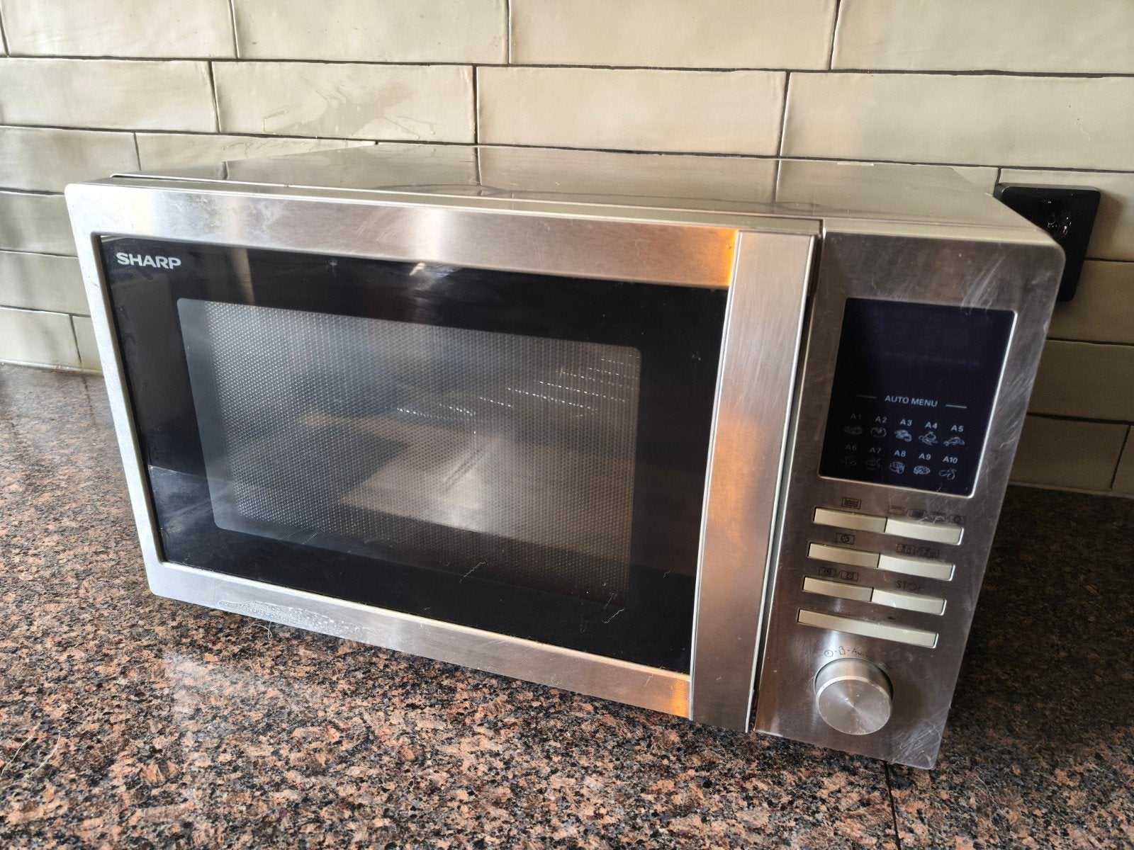 Sharp combi magnetron/oven, zeer netjes, Witgoed en Apparatuur, Magnetrons, Ophalen, Combimagnetron, Hete lucht, Zo goed als nieuw