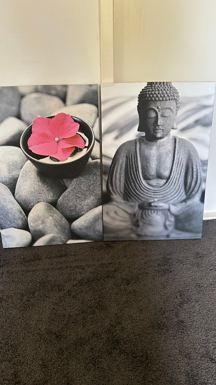 Twee canvas schilderijen, Ophalen, 50 – 75, Minder dan 50 cm, Zo goed als nieuw