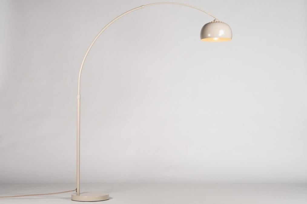 grote booglamp japandi beige kap bank hoekbank tafel lamp, Ophalen of Verzenden, Nieuw, Glas, 200 cm of meer