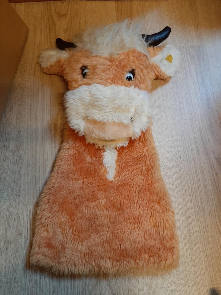 Steiff koe handpop 44 cm, Ophalen of Verzenden, Koe