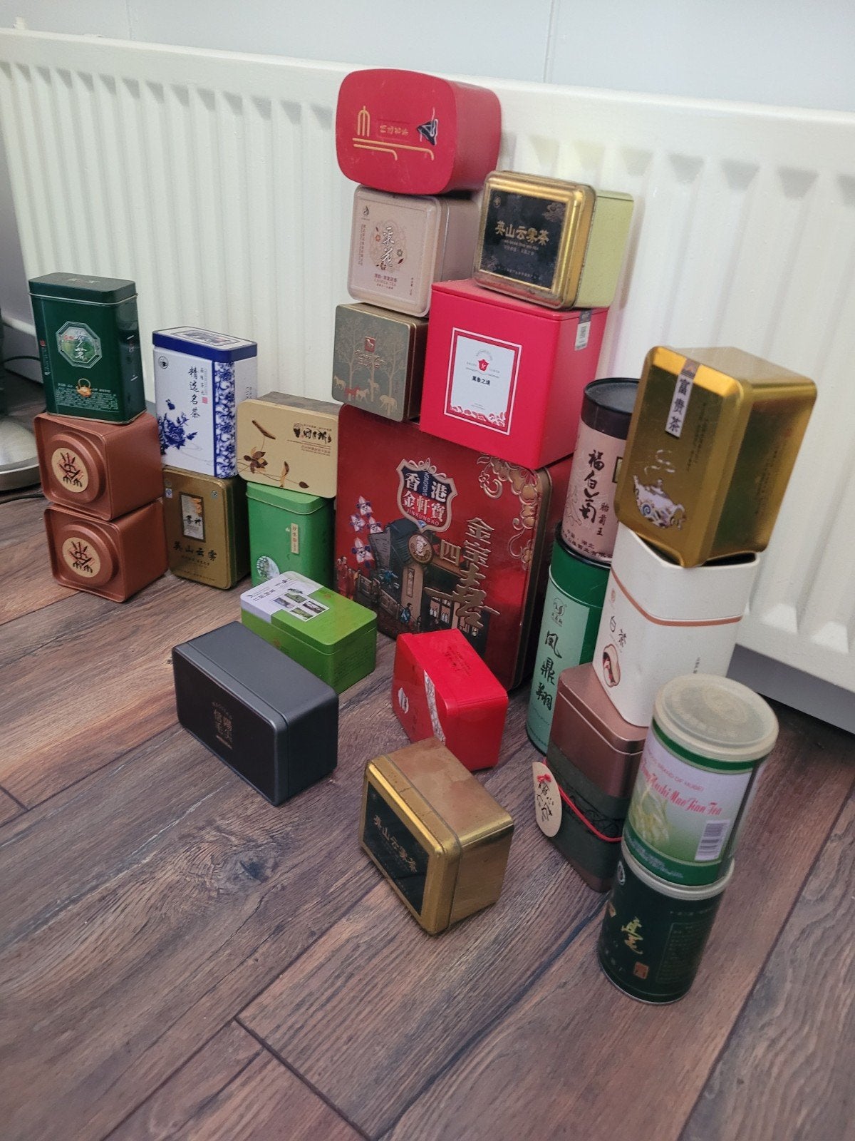 Diverse aziatische theeblikken - Vintage en decoratief, Ophalen, Gebruikt, Thee, Overige merken