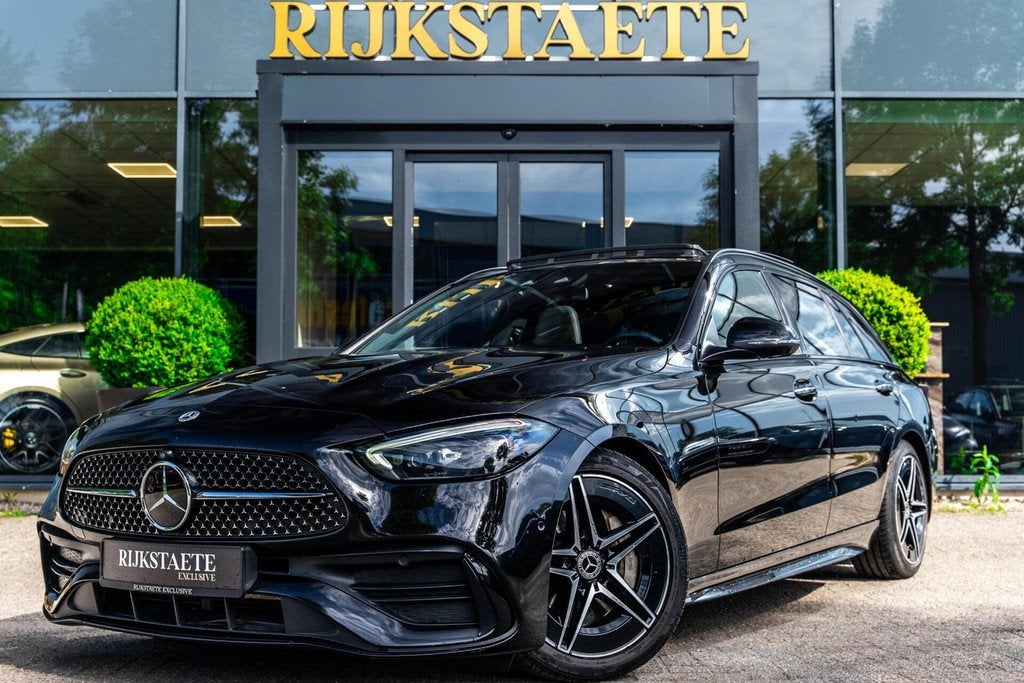 Mercedes C-klasse Estate C220d AMG|PANO|BURMESTER|MEMORY, Auto's, Achterwielaandrijving, 4 cilinders, Adaptive Cruise Control