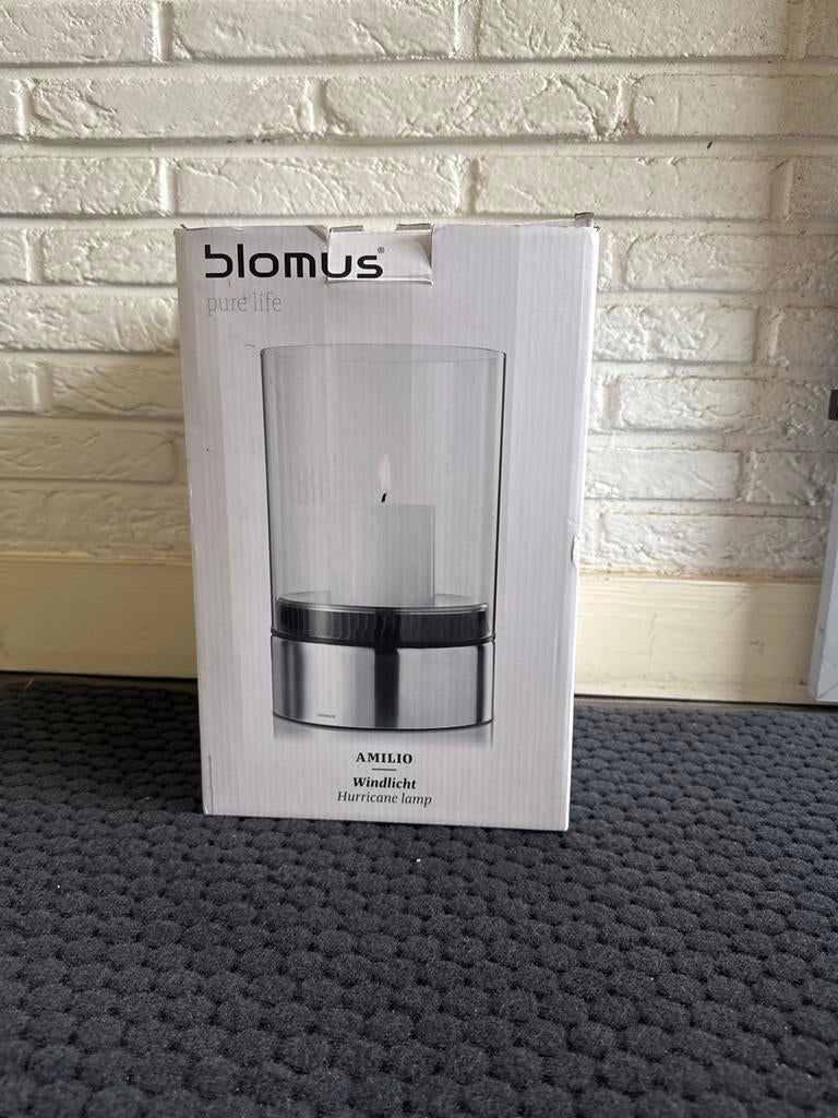 Blomus Amilio Windlicht Hurricane lamp - Nieuw in doos, Huis en Inrichting, Woonaccessoires | Kandelaars en Kaarsen, 25 tot 50 cm