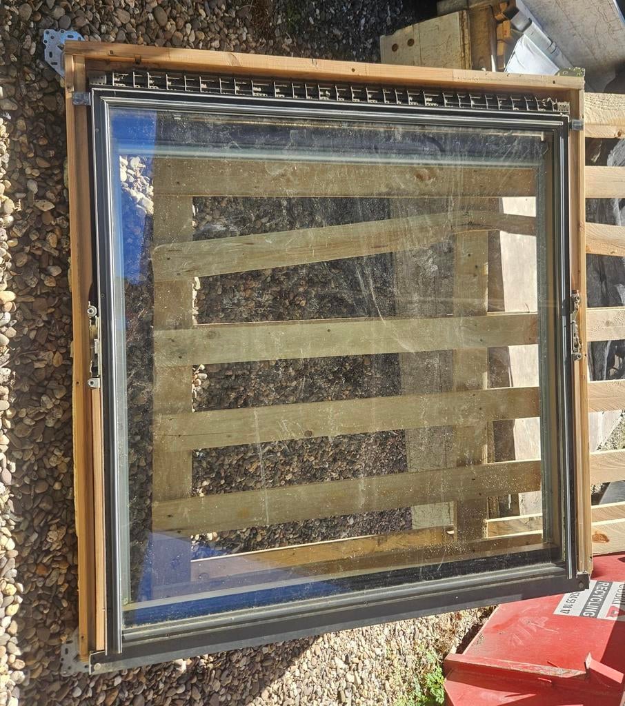 velux tuimelvenster U08 134 b 140 h incl gootstukken/gordijn, Ophalen, Minder dan 80 cm, Dakraam