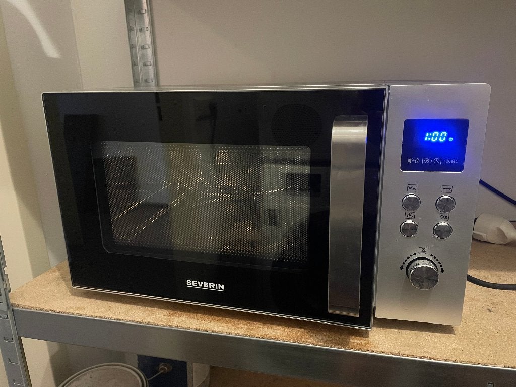 Severin combimagnetron met oven & grill – RVS / zwart, Ophalen, Minder dan 45 cm, Overige merken, 60 cm of meer