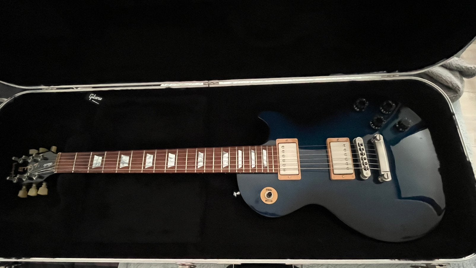Gibson Les Paul Studio Manhattan Midnight Blue, 2015, Muziek en Instrumenten, Versterkers | Bas en Gitaar, Ophalen, Zo goed als nieuw
