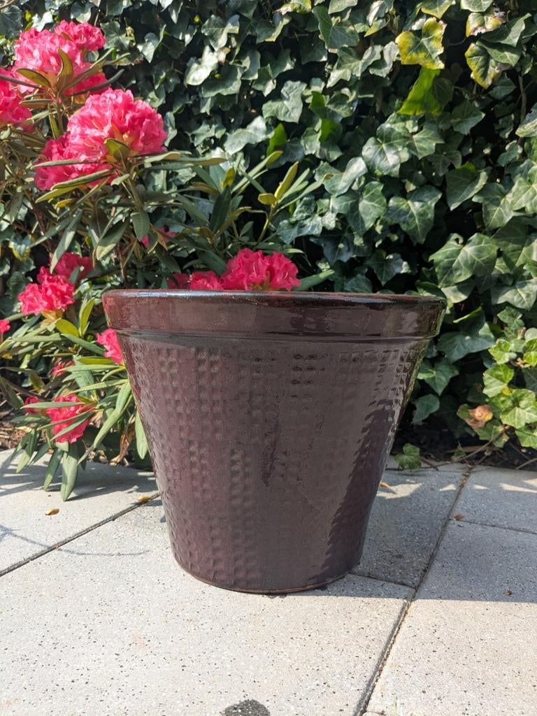 Geglazuurde buiten bloempot, Ophalen, Rond, Kunststof, Minder dan 30 cm