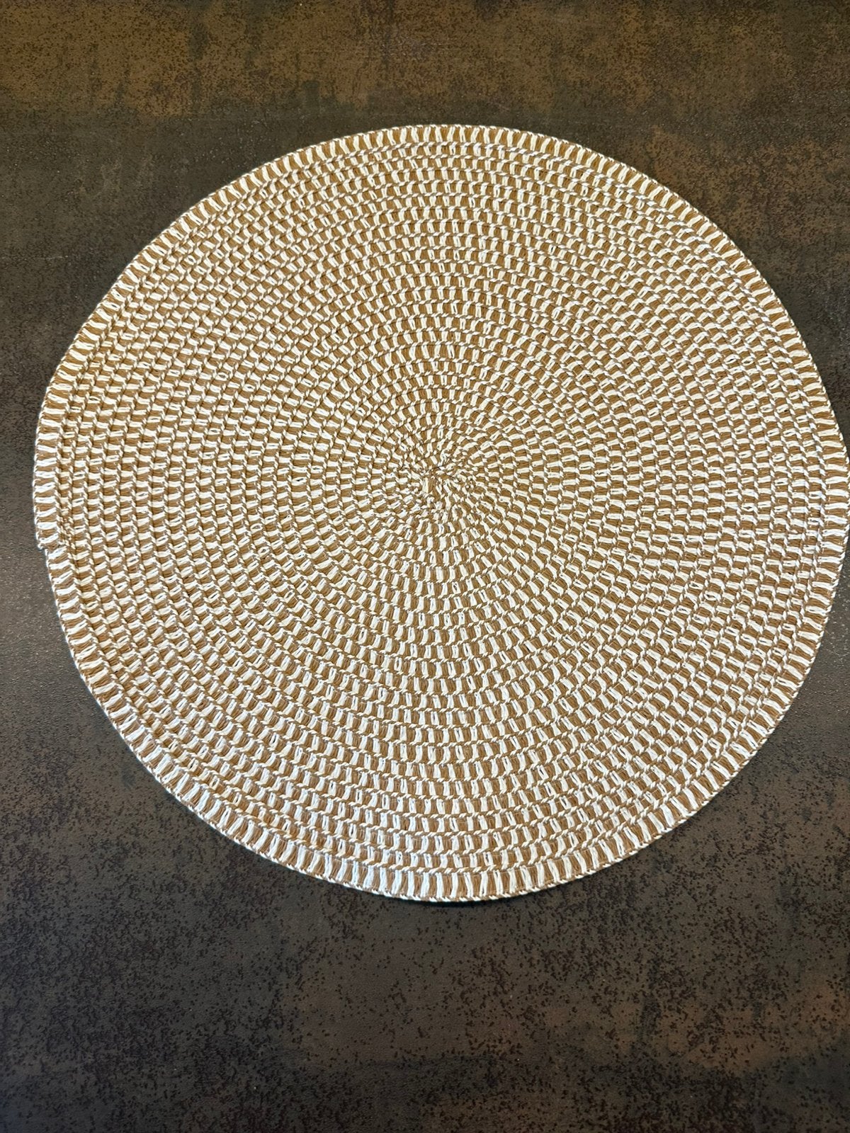 Placemats 2x taupe, Ophalen of Verzenden, Zo goed als nieuw, Kunststof