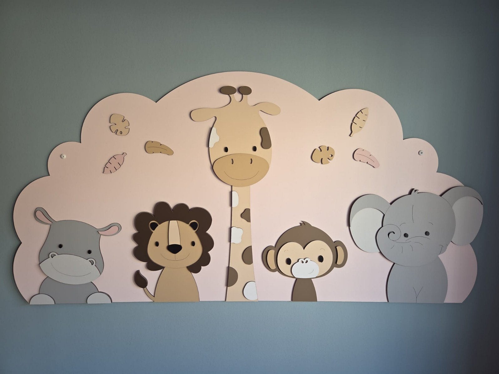 Koosje Decoraties Houten muurdecoratie kinderkamer jungle, Ophalen of Verzenden, Zo goed als nieuw, Wanddecoratie