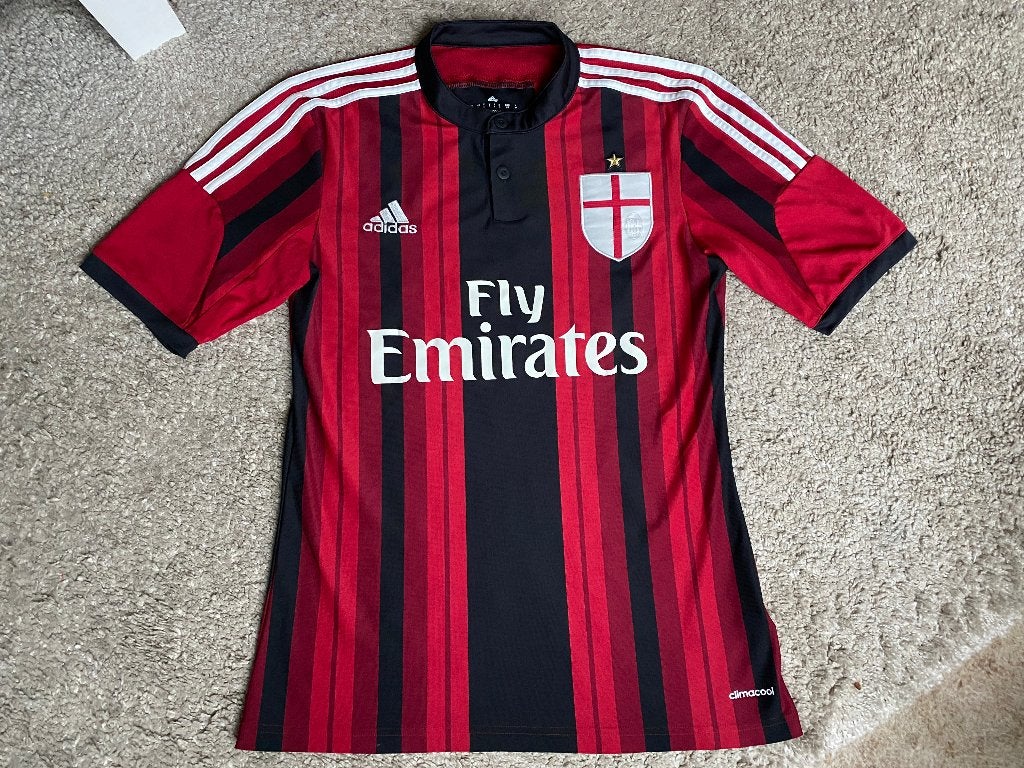 Adidas AC Milan Voetbalshirt - 2014 / 2015, Sport en Fitness, Voetbal, Maat S, Ophalen of Verzenden, Zo goed als nieuw, Shirt