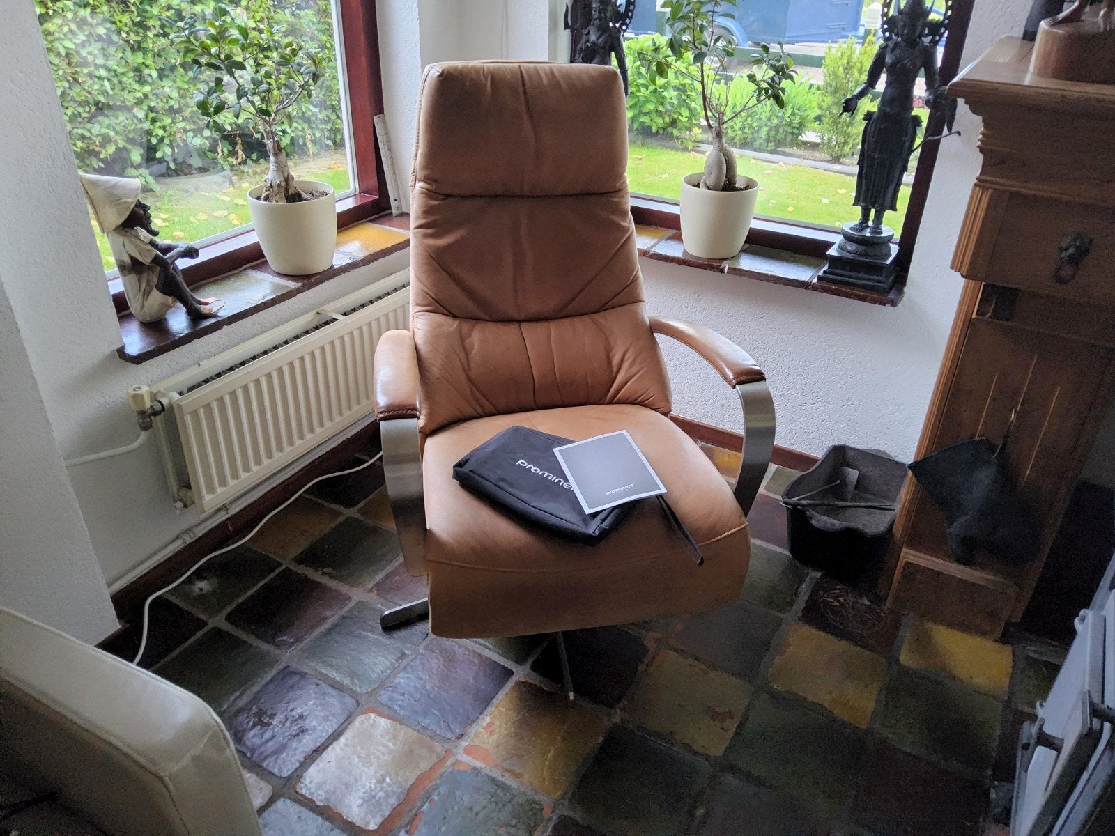 Prominent Humberto relaxstoel - Leer nieuwprijs 3800, Ophalen of Verzenden