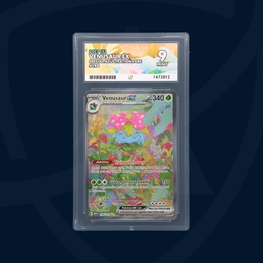 5x ACE Graded Pokémon (Venusaur ex 151 SIR), Ophalen of Verzenden, Zo goed als nieuw, Losse kaart, Foil