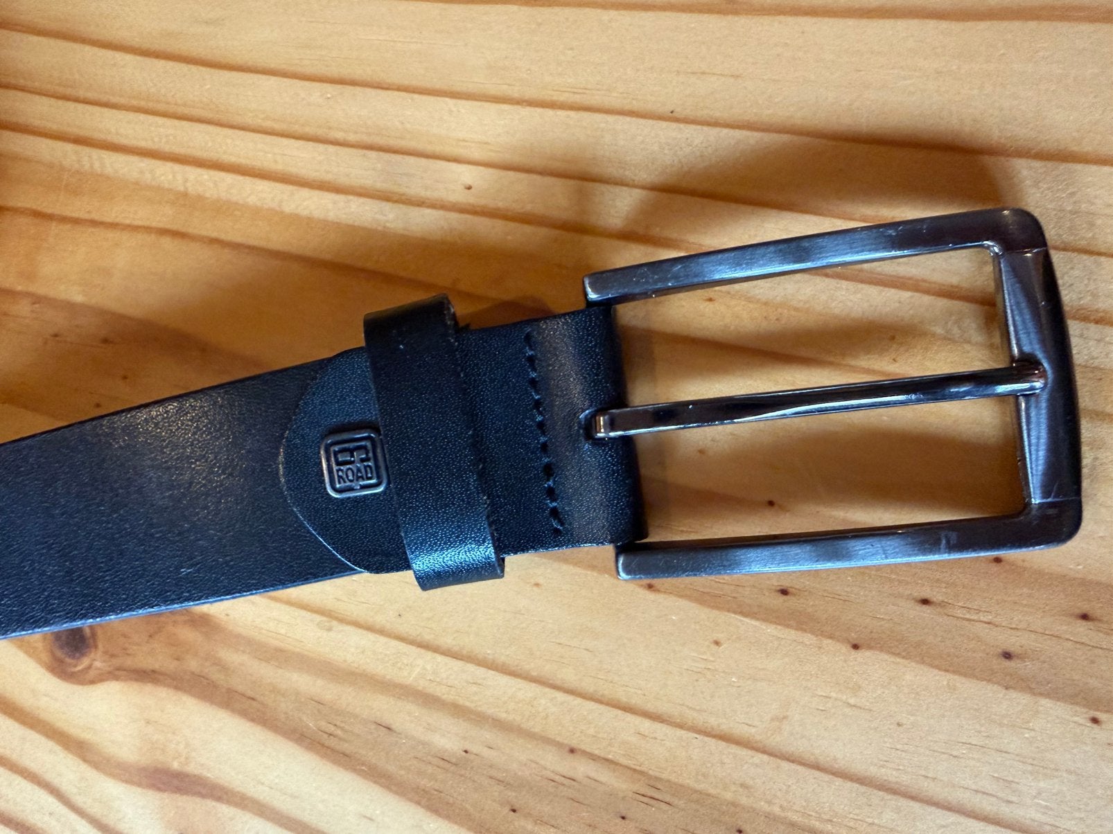 Broek riem zwart genia leer 97/110 nieuw M road, Kleding | Heren, Riemen en Ceinturen, Ophalen of Verzenden, Zo goed als nieuw