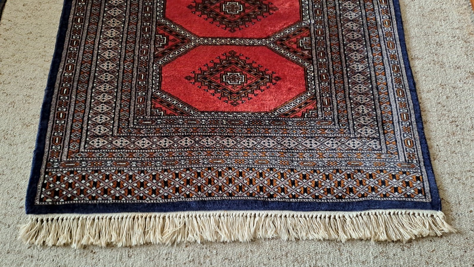 vintage tapijt rood, Ophalen of Verzenden