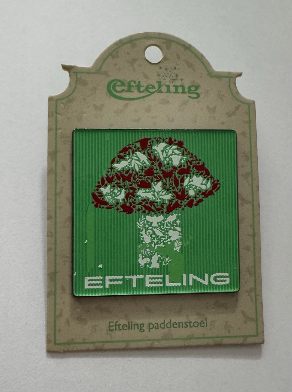 Efteling paddenstoel button/speldje, Verzamelen, Ophalen of Verzenden, Nieuw, Button of Speldje