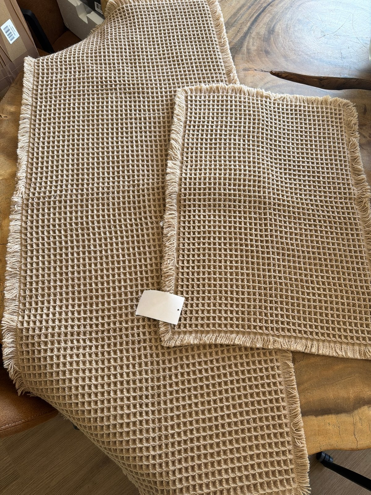 Badmatten met anti-slip onderkant, Ophalen of Verzenden, Nieuw, Beige, Badmat