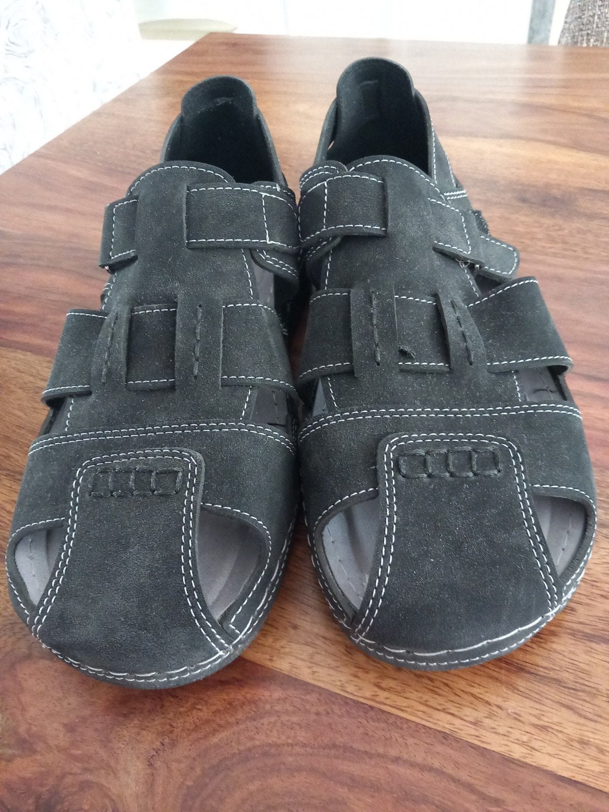 Klomp Sandalen Zwart Maat 44 ze zijn van leer, Sandalen, Zwart, Ophalen of Verzenden, Zo goed als nieuw
