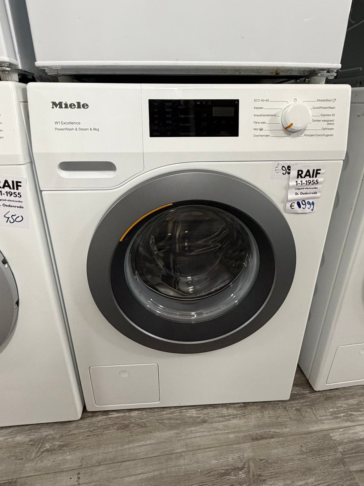 Miele WEC395 WPS PwashSteam Wasmachine 8KG A++ 1600RPM Nieuw, 8 tot 10 kg, Ophalen of Verzenden, 1600 toeren of meer, Voorlader