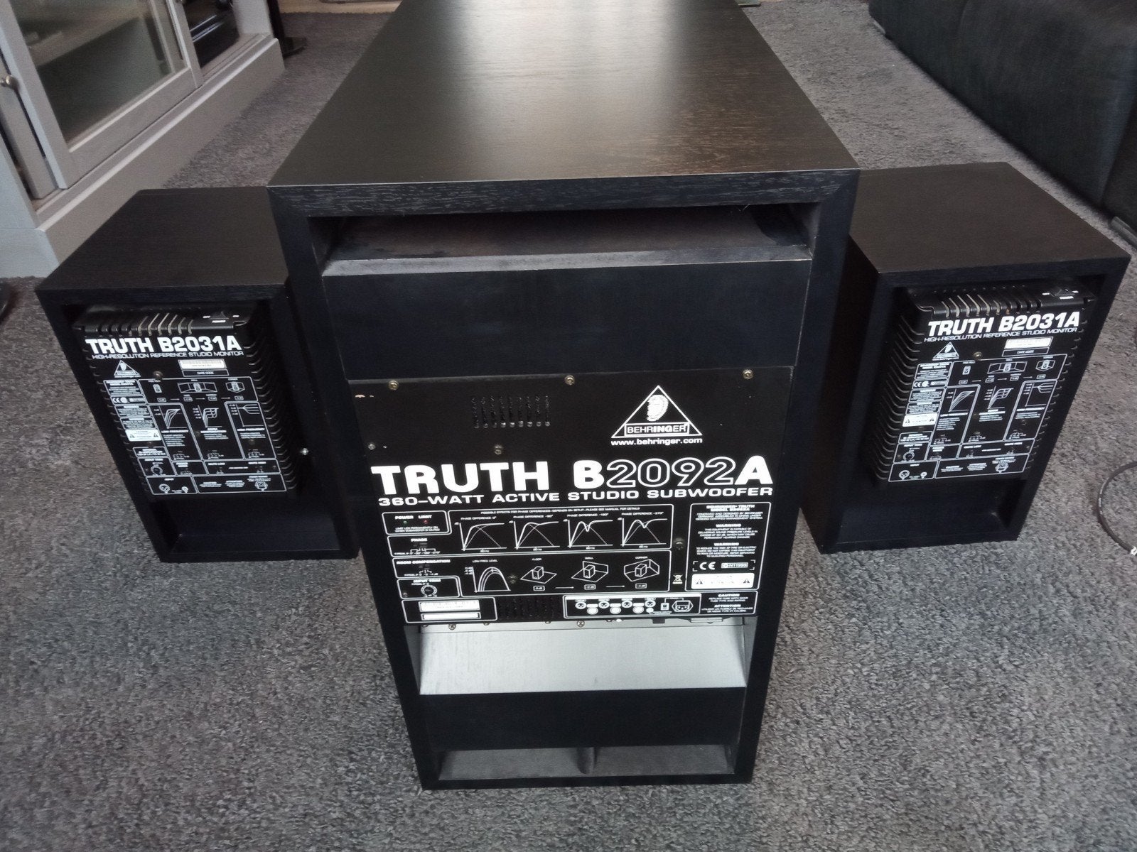 Behringer truth set, Gebruikt, Speakerset, Ophalen, 150 watt of meer