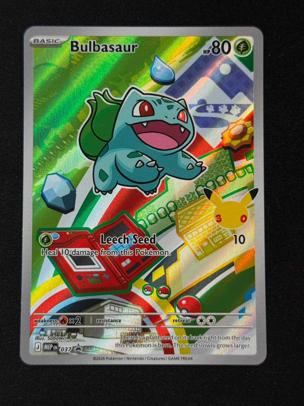 Bulbasaur 037 - Promo, Ophalen of Verzenden, Zo goed als nieuw, Losse kaart