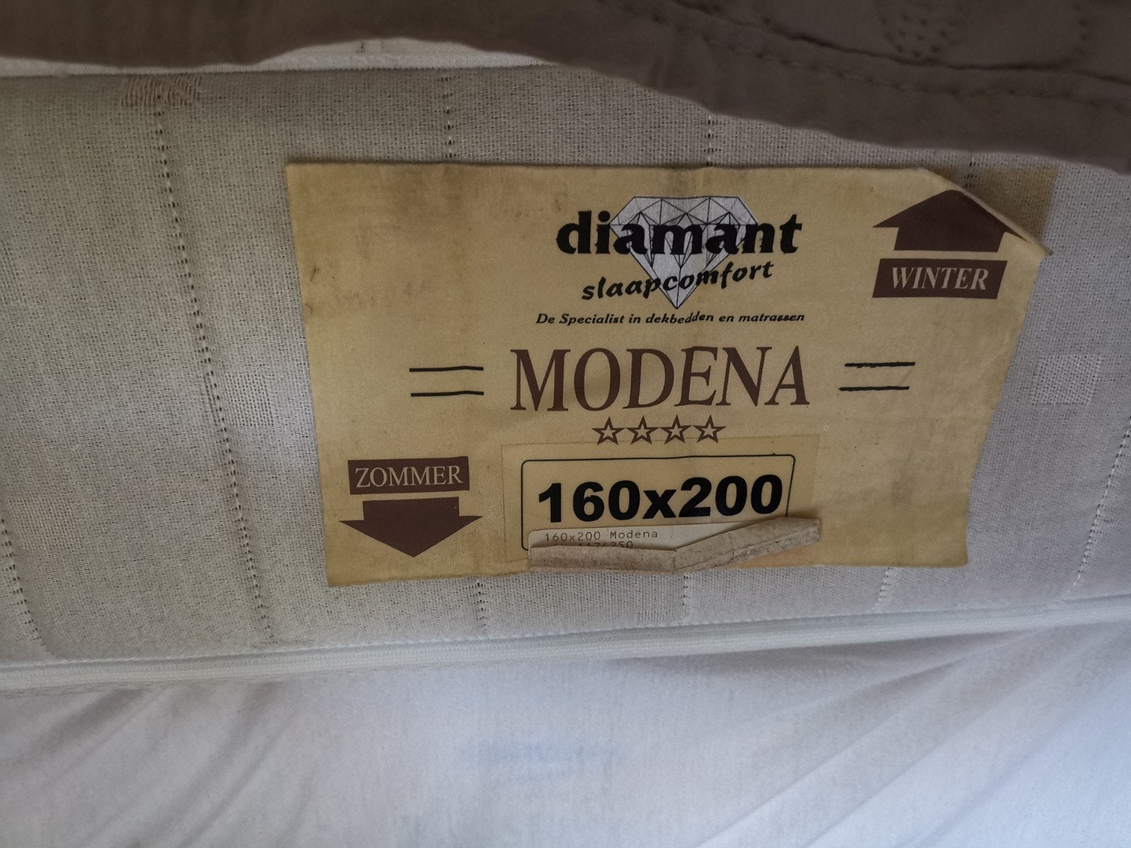 Boxspring 2 persoonsbed 160x200 met topper, Huis en Inrichting, Ophalen, Gebruikt, Tweepersoons, Stof