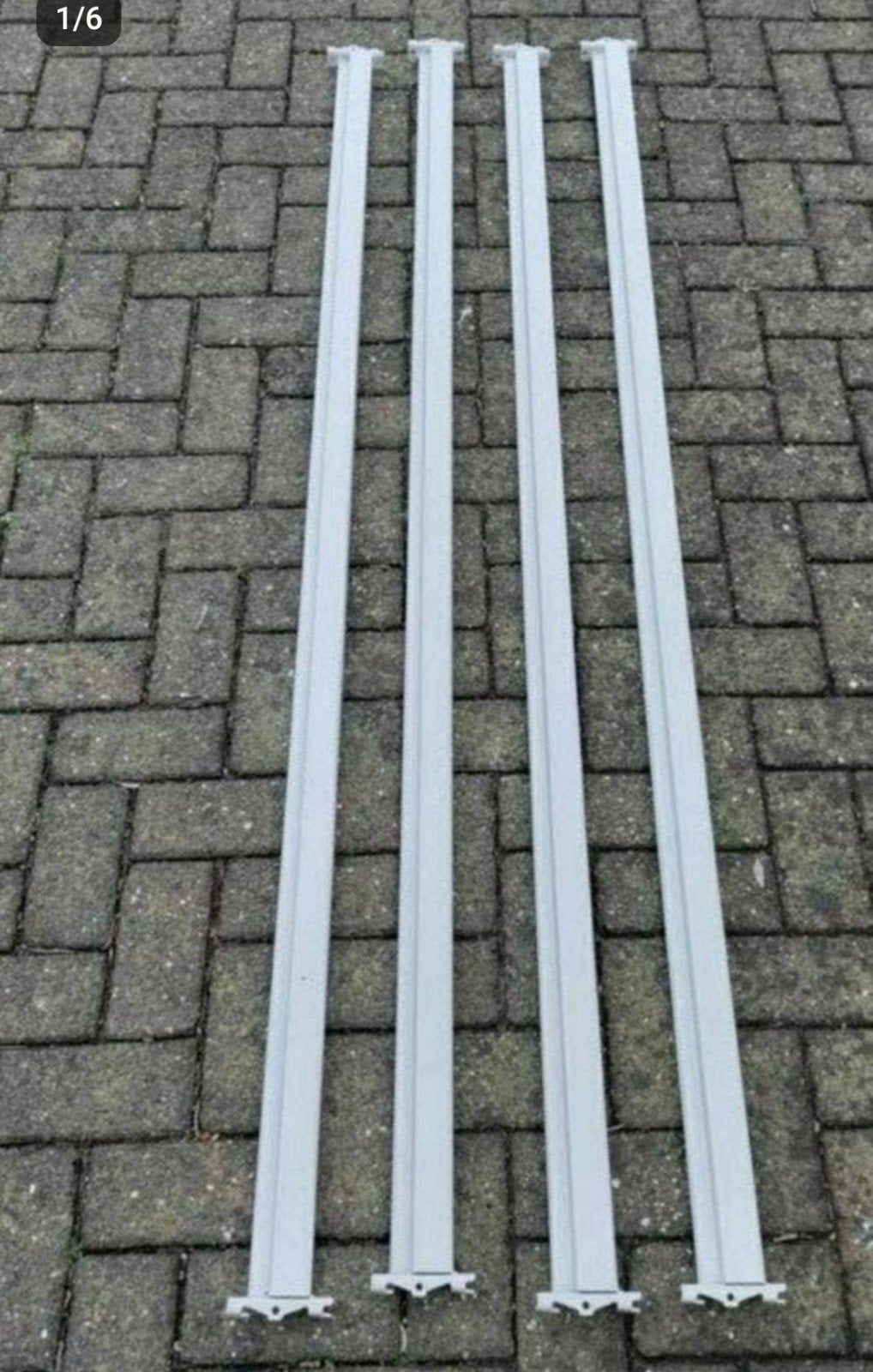 Profiel,metaal,ijzer,Stelling,liggers,creme,200x60x30, Ophalen, Zo goed als nieuw