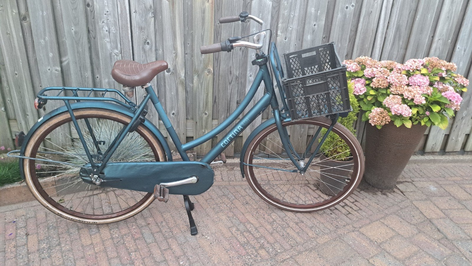 Cortina U4 groen/blauw met 3 versnellingen 28inch, Fietsen en Brommers, Fietsen | Dames | Damesfietsen, Terugtraprem, Versnellingen