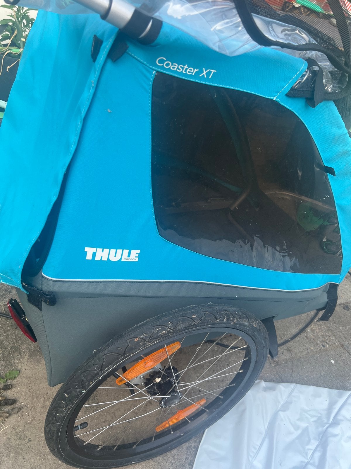 Thule Coaster XT Fietskar + Wandelwagen - Zo goed als nieuw, Fietsen en Brommers, Fietsaccessoires | Aanhangers en Karren, Opvouwbaar