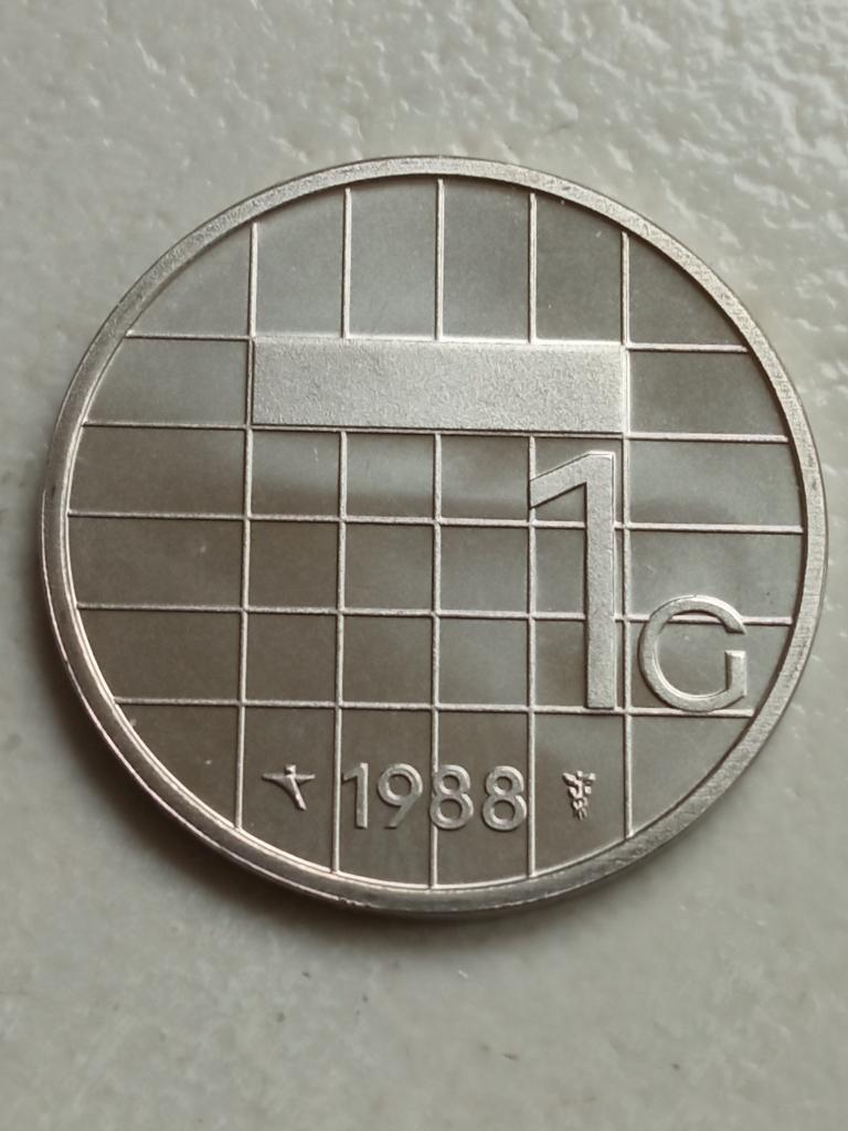Nederland 1 gulden 1988., Postzegels en Munten, Munten | Nederland, Ophalen of Verzenden, Koningin Beatrix, 1 gulden, Losse munt