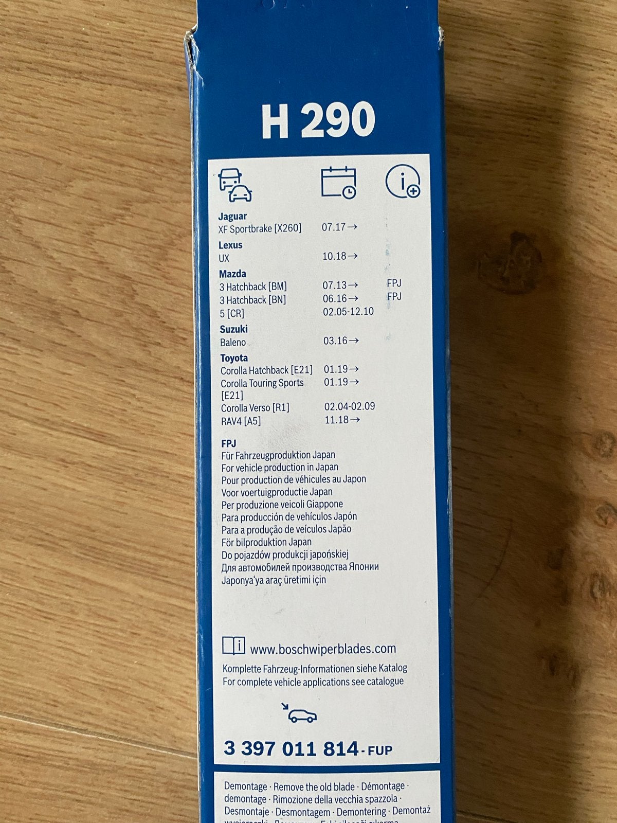 Bosch H 290 ruitenwisser achterruit 300mm, Auto-onderdelen, Ophalen of Verzenden, Nieuw, Jaguar