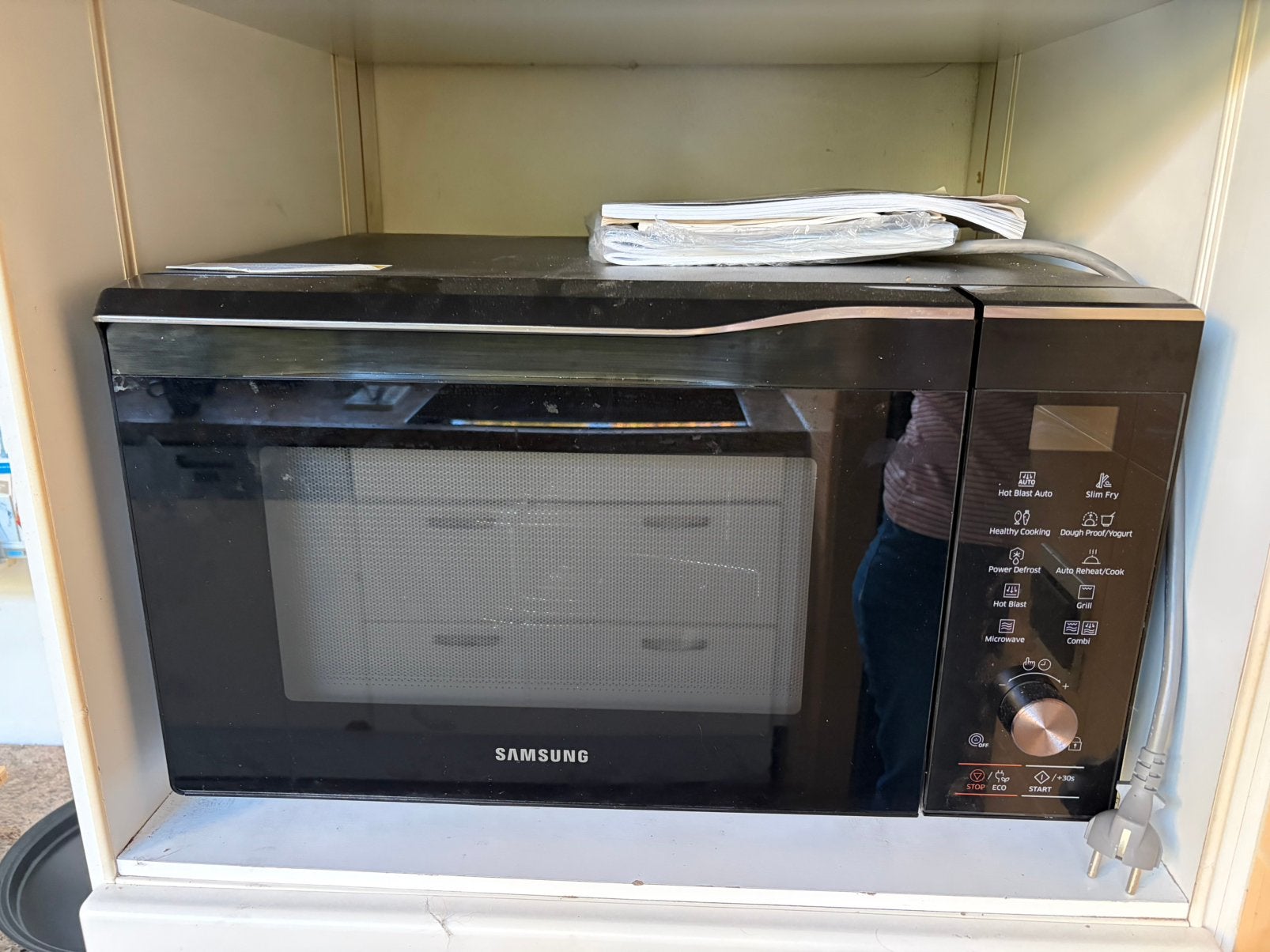 Samsung combimagnetron mc32k7055 met HotBlast functie, Ophalen, Gebruikt, Combi-oven, Vrijstaand