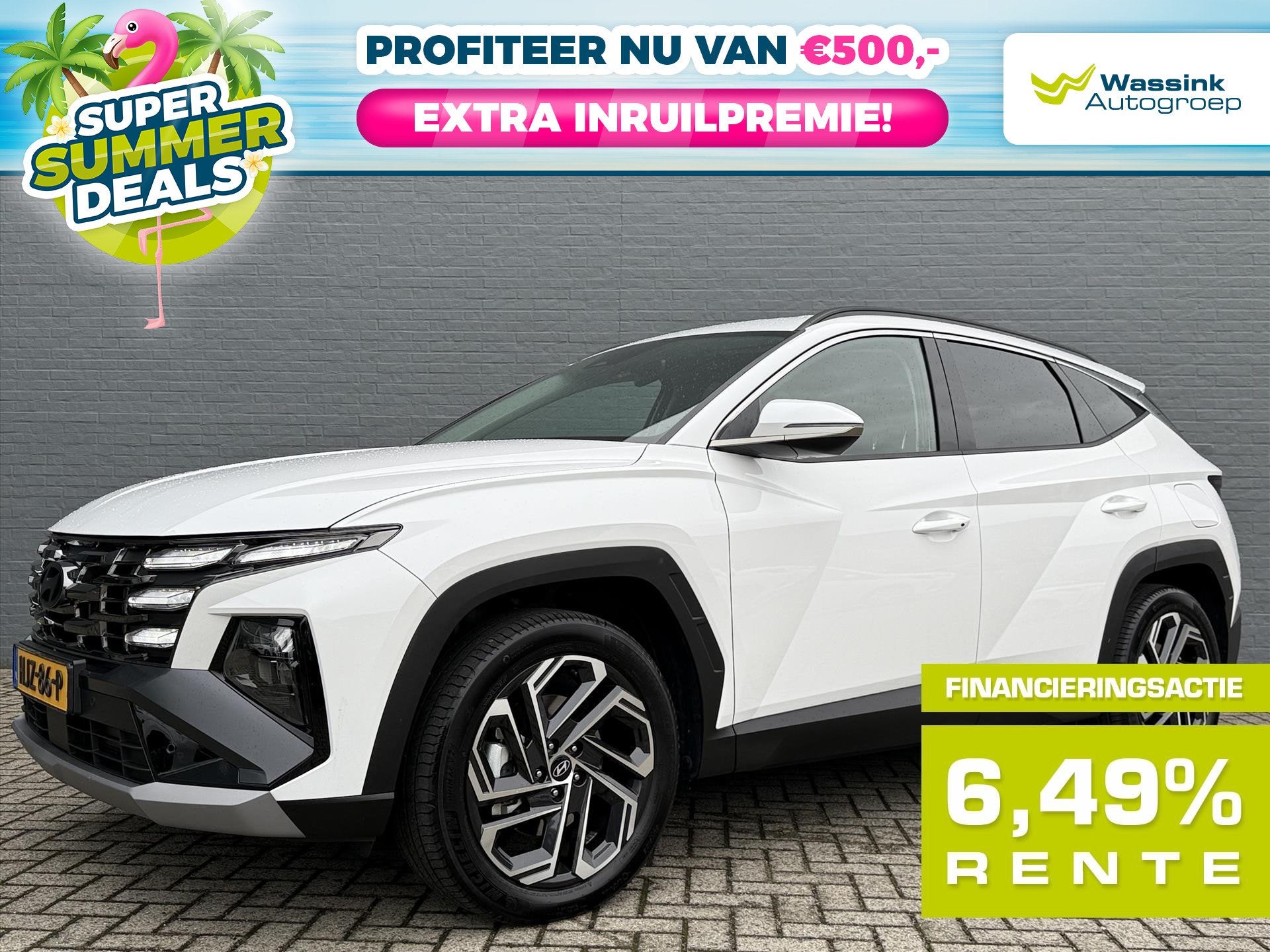 Hyundai Tucson New 1.6 T-GDi PHEV 252pk 2WD Aut Comfort Smar, Auto's, 4 cilinders, Wit, Bedrijf, Hybride Elektrisch/Benzine
