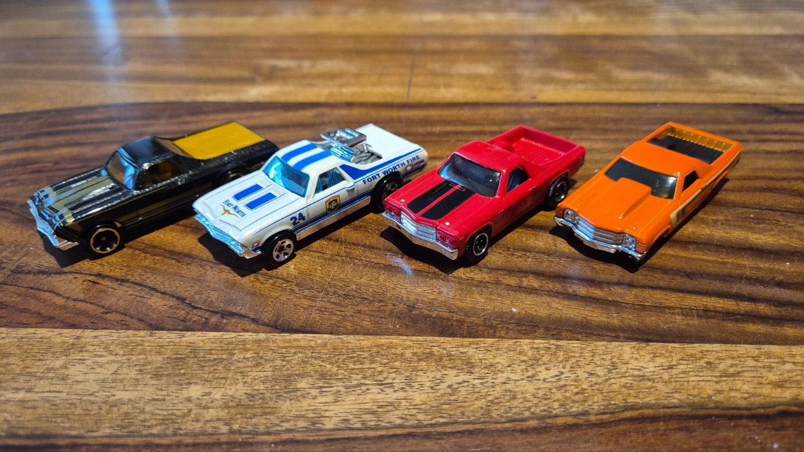4x Hotwheels/Matchbox Chevrolet El Camino 1968-1971, Ophalen of Verzenden, Zo goed als nieuw, Auto