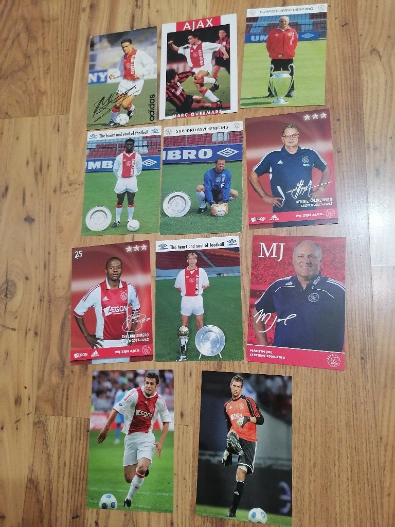 20x Spelerskaarten Ajax different seasons, Verzamelen, Verzenden, Zo goed als nieuw, Ajax, Spelerskaart