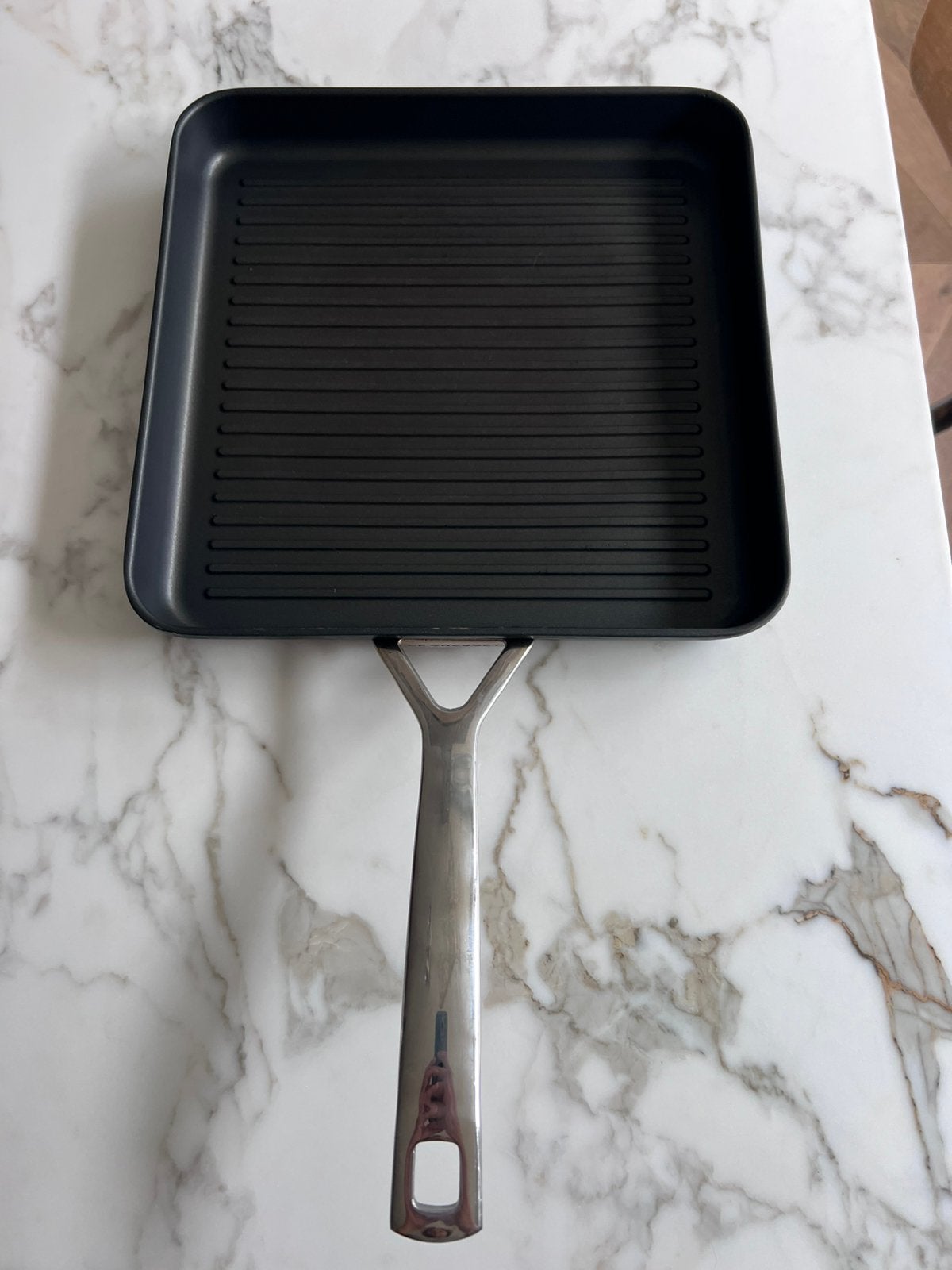 Le Creuset Les Forgées grillpan vierkant 28x28 cm, Ophalen, Zo goed als nieuw, Overige materialen